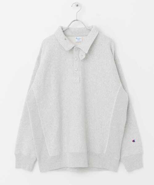 Champion（チャンピオン）の「『別注』Champion×DOORS　RW HALF SNAP SWEAT（スウェット・メンズ・グレー/ブラック/ネイビー・LARGE/MEDIUM）」の10枚目の写真