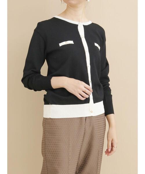 Te chichi（テチチ）の「ポケットデザインクルーネックカーディガン（カーディガン/ボレロ・レディース・ブラック/ネイビー/オフホワイト・ﾌﾘ-）」の11枚目の写真