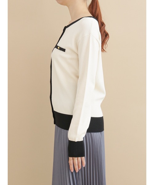 Te chichi（テチチ）の「ポケットデザインクルーネックカーディガン（カーディガン/ボレロ・レディース・ブラック/ネイビー/オフホワイト・ﾌﾘ-）」の15枚目の写真