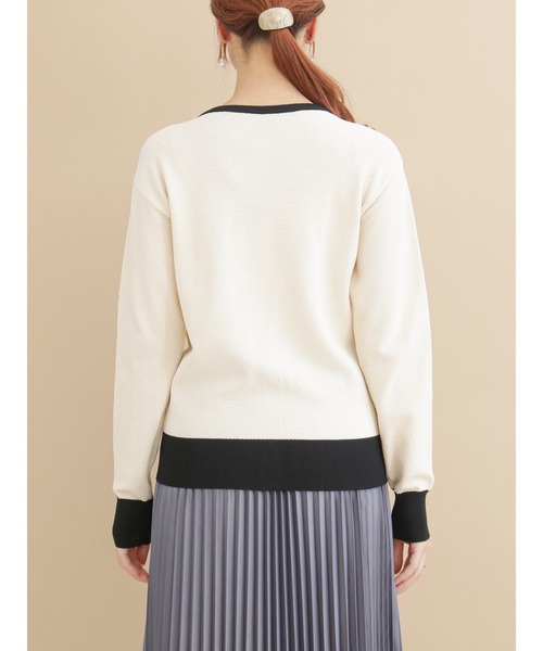 Te chichi（テチチ）の「ポケットデザインクルーネックカーディガン（カーディガン/ボレロ・レディース・ブラック/ネイビー/オフホワイト・ﾌﾘ-）」の16枚目の写真