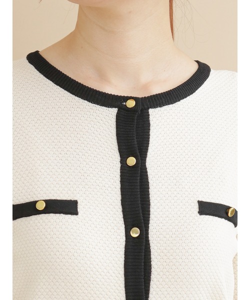 Te chichi（テチチ）の「ポケットデザインクルーネックカーディガン（カーディガン/ボレロ・レディース・ブラック/ネイビー/オフホワイト・ﾌﾘ-）」の17枚目の写真
