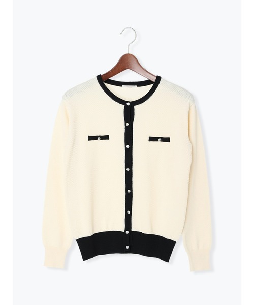 Te chichi（テチチ）の「ポケットデザインクルーネックカーディガン（カーディガン/ボレロ・レディース・ブラック/ネイビー/オフホワイト・ﾌﾘ-）」の9枚目の写真