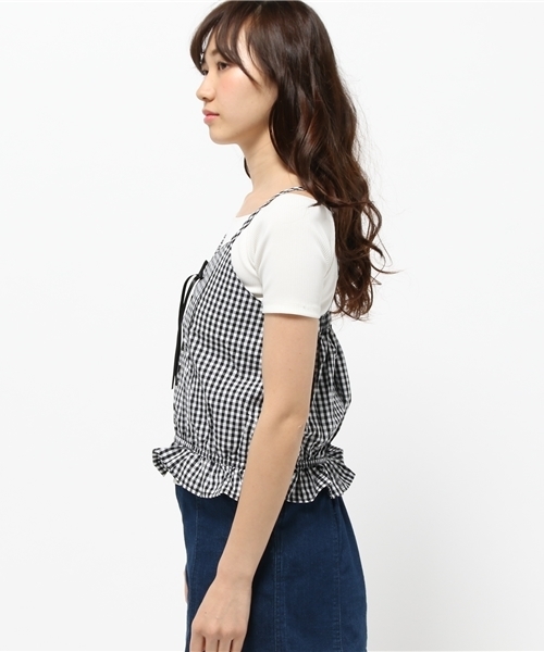 WEGO（ウィゴー）の「WEGO/レースアップビスチェ（キャミソール・レディース・ホワイト系その他/ブラック系その他/その他1・FREE）」の5枚目の写真