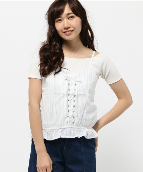 WEGO（ウィゴー）の「WEGO/レースアップビスチェ（キャミソール・レディース・ホワイト系その他/ブラック系その他/その他1・FREE）」の13枚目の写真