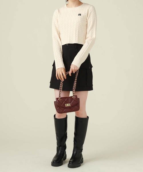 archives（アルシーヴ）の「ワンポイントケーブルニット（ニット/セーター・レディース・ベージュ/アイボリー/グレー/ブラック・MEDIUM）」の10枚目の写真