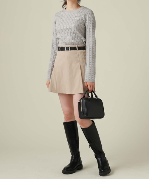 archives（アルシーヴ）の「ワンポイントケーブルニット（ニット/セーター・レディース・ベージュ/アイボリー/グレー/ブラック・MEDIUM）」の14枚目の写真