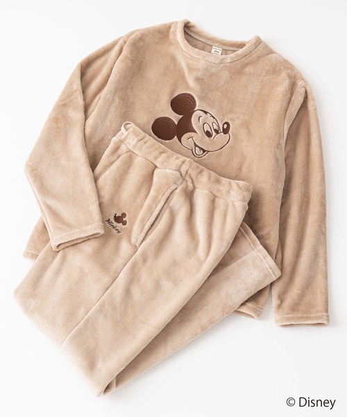 Disney（ディズニー）の「【DISNEY/ディズニ―】別注ボアルルームウェア　上下セット（ルームウェア/パジャマ・メンズ・ベージュ系その他/チャコールグレー/ベージュ/ブラック系その他/ホワイト/ブラック・MEDIUM/LARGE/X-LARGE）」の5枚目の写真