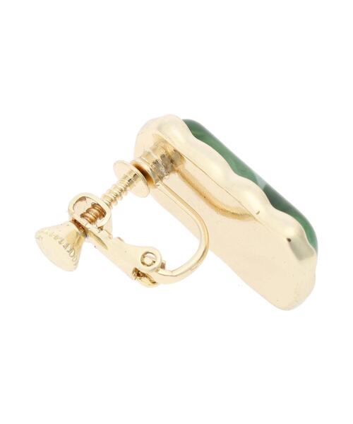 Te chichi（テチチ）の「スクエアアクリルイヤリング（ピアス（両耳用）・レディース・ブラウン/グリーン・ﾌﾘ-）」の5枚目の写真