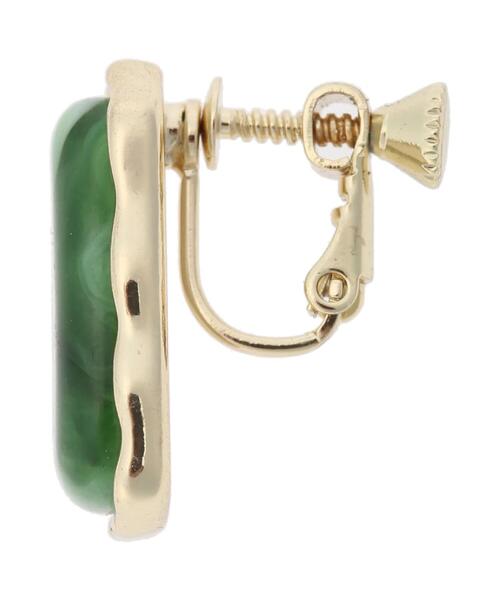 Te chichi（テチチ）の「スクエアアクリルイヤリング（ピアス（両耳用）・レディース・ブラウン/グリーン・ﾌﾘ-）」の6枚目の写真