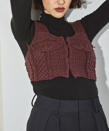 【TODAYFUL/トゥデイフル】パッチワークニットビスチェ