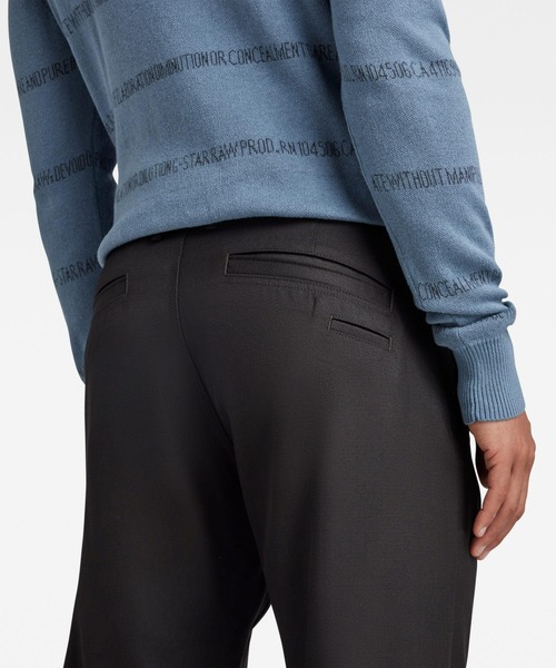 G-STAR（ジースター）の「DRAWSTRING TAPERED CHINO/テーパード/リラックスチノ（チノパンツ・メンズ・ダークブラック/ブラウン・27inch/28inch/29inch/30inch/31inch/32inch/33inch/34inch/36inch）」の4枚目の写真