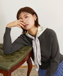 【2WAY・先行予約】スカーフ付き ニット
