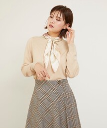 【2WAY・先行予約】スカーフ付き ニット