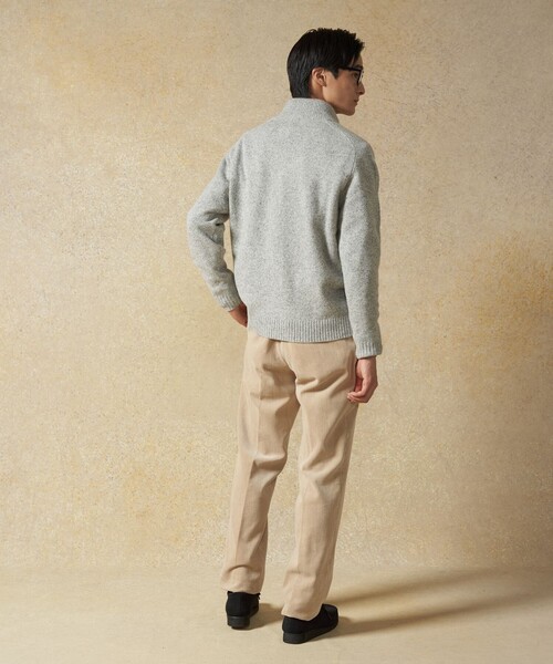 J.PRESS(ジェイプレス)の「【Cash Lamb's Wool】ケーブルハーフジップ ニット(ニット/セーター・メンズ・ネイビー系/パープル系/ライトグレー系/グリーン系・LARGE/MEDIUM/X-LARGE)」の7枚目の写真
