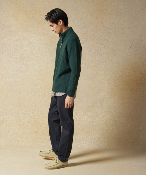 J.PRESS(ジェイプレス)の「【Cash Lamb's Wool】ケーブルハーフジップ ニット(ニット/セーター・メンズ・ネイビー系/パープル系/ライトグレー系/グリーン系・LARGE/MEDIUM/X-LARGE)」の9枚目の写真