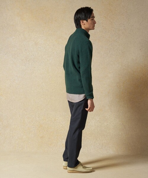 J.PRESS(ジェイプレス)の「【Cash Lamb's Wool】ケーブルハーフジップ ニット(ニット/セーター・メンズ・ネイビー系/パープル系/ライトグレー系/グリーン系・LARGE/MEDIUM/X-LARGE)」の10枚目の写真