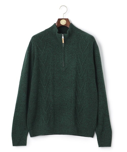 J.PRESS(ジェイプレス)の「【Cash Lamb's Wool】ケーブルハーフジップ ニット(ニット/セーター・メンズ・ネイビー系/パープル系/ライトグレー系/グリーン系・LARGE/MEDIUM/X-LARGE)」の21枚目の写真