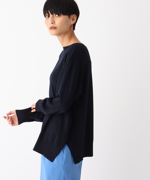 OPAQUE.CLIP(オペークドットクリップ)の「◆【Filivivi/フィルビビ】FOLCO ボートネックニット(ニット/セーター・レディース・ネイビー系5/ブルー/サンドベージュ/ブラック/イエロー系その他7/ホワイト系・42/36/40/38)」の5枚目の写真