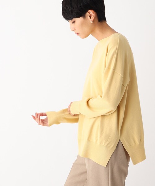 OPAQUE.CLIP(オペークドットクリップ)の「◆【Filivivi/フィルビビ】FOLCO ボートネックニット(ニット/セーター・レディース・ネイビー系5/ブルー/サンドベージュ/ブラック/イエロー系その他7/ホワイト系・42/36/40/38)」の6枚目の写真