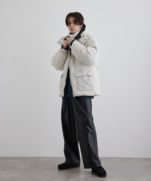 JUNRED（ジュンレッド）の「ピュアクリーン2WAYシェルダウンジャケット（ダウンジャケット/コート・メンズ・ホワイト/ブラック/ブラウン・LL/S/M/L）」の16枚目の写真