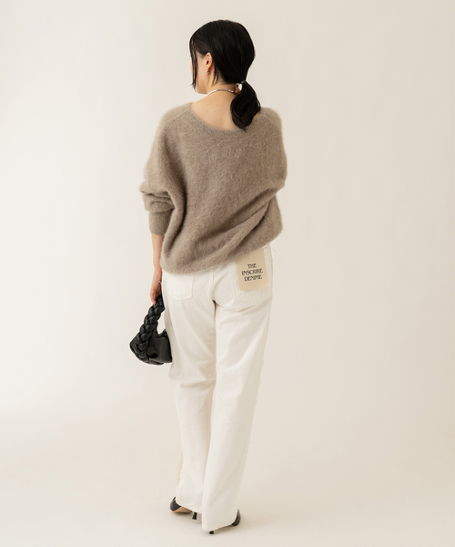 journal standard L'essage（ジャーナルスタンダードレサージュ）の「FOX CASHMERE プルオーバー（ニット/セーター・レディース・チャコールグレー/ベージュ/ピンク・FREE）」の5枚目の写真