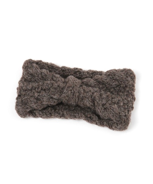 studio CLIP(スタディオクリップ)の「ニットリボンヘアバンド(ヘアバンド・レディース・グレー/ブラウン・FREE)」の4枚目の写真
