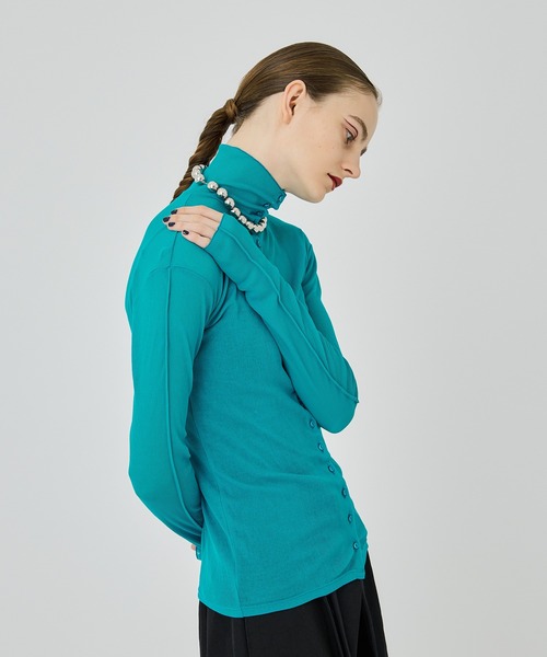 UNITED TOKYO(ユナイテッドトウキョウ)の「フロントボタンシアーカットソー(Tシャツ/カットソー・レディース・ブラック/レッド/インディゴブルー・FREE)」の18枚目の写真