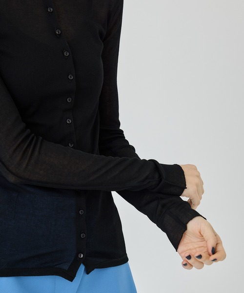 UNITED TOKYO(ユナイテッドトウキョウ)の「フロントボタンシアーカットソー(Tシャツ/カットソー・レディース・ブラック/レッド/インディゴブルー・FREE)」の5枚目の写真