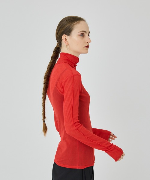 UNITED TOKYO(ユナイテッドトウキョウ)の「フロントボタンシアーカットソー(Tシャツ/カットソー・レディース・ブラック/レッド/インディゴブルー・FREE)」の19枚目の写真