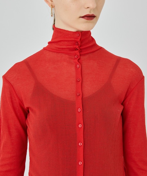 UNITED TOKYO(ユナイテッドトウキョウ)の「フロントボタンシアーカットソー(Tシャツ/カットソー・レディース・ブラック/レッド/インディゴブルー・FREE)」の16枚目の写真