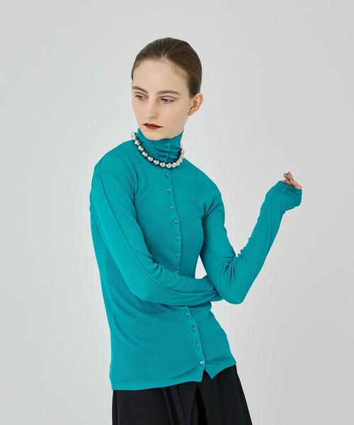 UNITED TOKYO(ユナイテッドトウキョウ)の「フロントボタンシアーカットソー(Tシャツ/カットソー・レディース・ブラック/レッド/インディゴブルー・FREE)」の21枚目の写真