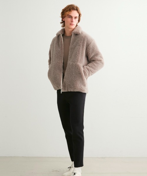 three dots（スリードッツ）の「アップサイクルエコファー ジップ