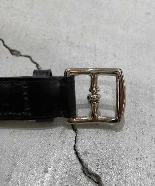Scye(サイ)の「【Scye / サイ】Bridle Leather Woven Leather Belt / ブライドルレザーウーヴンレザーベルト(ベルト・メンズ・ブラック・FREE)」の2枚目の写真