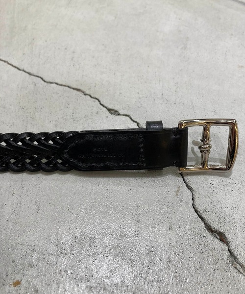 Scye(サイ)の「【Scye / サイ】Bridle Leather Woven Leather Belt / ブライドルレザーウーヴンレザーベルト(ベルト・メンズ・ブラック・FREE)」の4枚目の写真