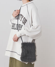 BEAMS HEART / フェイクファー ショルダー ポーチ