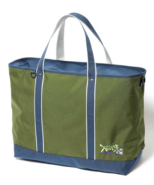 XLARGE（エクストララージ）の「CORDURA WIDE TOTE BAG（ショルダーバッグ・メンズ・ブラック/グリーン・ONE SIZE）」の3枚目の写真