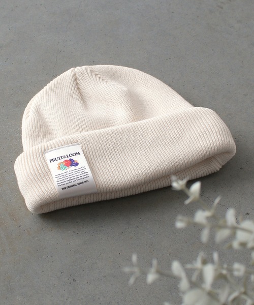 FRUIT OF THE LOOM（フルーツオブザルーム）の「FRUIT OF THE LOOM　SHORT WACH（ニットキャップ/ビーニー・メンズ・オフホワイト/チャコール/パープル/イエロー・FREE）」の2枚目の写真