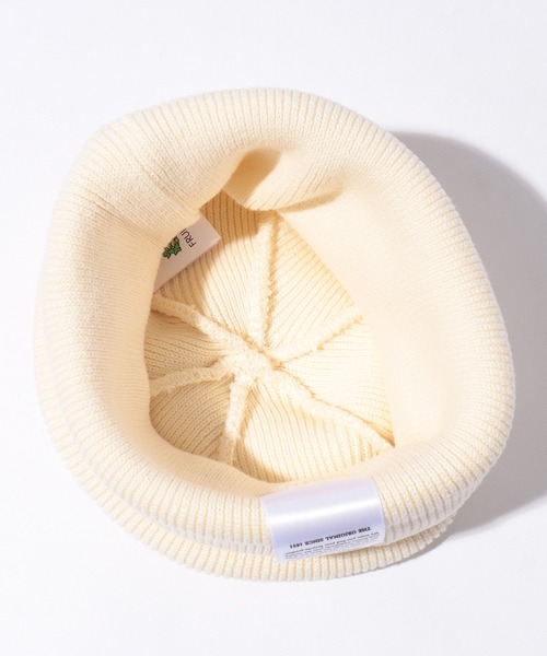 FRUIT OF THE LOOM（フルーツオブザルーム）の「FRUIT OF THE LOOM　SHORT WACH（ニットキャップ/ビーニー・メンズ・オフホワイト/チャコール/パープル/イエロー・FREE）」の6枚目の写真