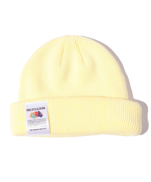 FRUIT OF THE LOOM（フルーツオブザルーム）の「FRUIT OF THE LOOM　SHORT WACH（ニットキャップ/ビーニー・メンズ・オフホワイト/チャコール/パープル/イエロー・FREE）」の10枚目の写真