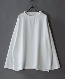 SITRY | Cut georgette wide mock neck pullover/カット ジョーゼット ワイドモックネック プルオーバー(Tシャツ/カットソー)