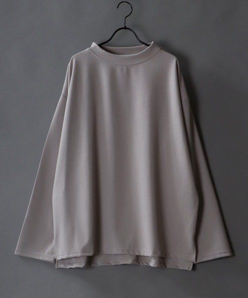 SITRY(シトリー)の「Cut georgette wide mock neck pullover/カット ジョーゼット ワイドモックネック プルオーバー(Tシャツ/カットソー・メンズ・ブラウン/ネイビー/ブラック/グレイッシュベージュ/オフホワイト・M/L)」の5枚目の写真