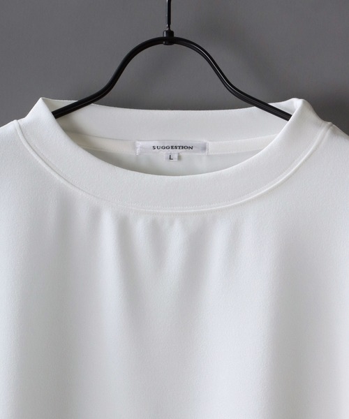 SITRY(シトリー)の「Cut georgette wide mock neck pullover/カット ジョーゼット ワイドモックネック プルオーバー(Tシャツ/カットソー・メンズ・ブラウン/ネイビー/ブラック/グレイッシュベージュ/オフホワイト・M/L)」の6枚目の写真