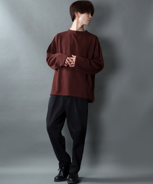 SITRY(シトリー)の「Cut georgette wide mock neck pullover/カット ジョーゼット ワイドモックネック プルオーバー(Tシャツ/カットソー・メンズ・ブラウン/ネイビー/ブラック/グレイッシュベージュ/オフホワイト・M/L)」の22枚目の写真