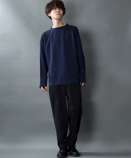 SITRY(シトリー)の「Cut georgette wide mock neck pullover/カット ジョーゼット ワイドモックネック プルオーバー(Tシャツ/カットソー・メンズ・ブラウン/ネイビー/ブラック/グレイッシュベージュ/オフホワイト・M/L)」の21枚目の写真