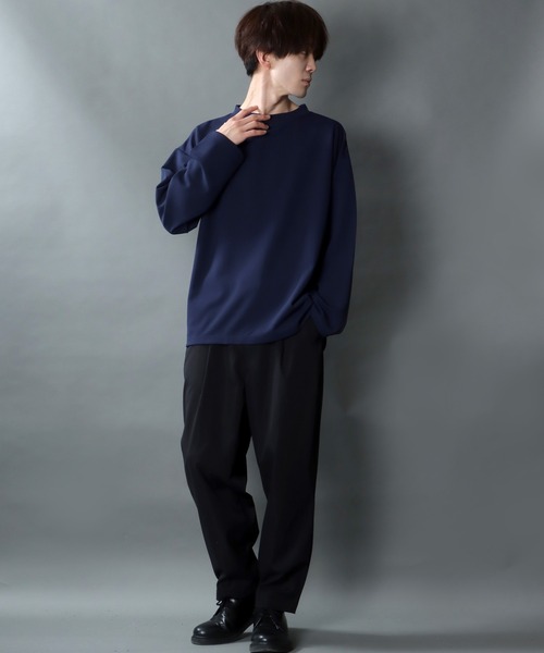 SITRY(シトリー)の「Cut georgette wide mock neck pullover/カット ジョーゼット ワイドモックネック プルオーバー(Tシャツ/カットソー・メンズ・ブラウン/ネイビー/ブラック/グレイッシュベージュ/オフホワイト・M/L)」の20枚目の写真