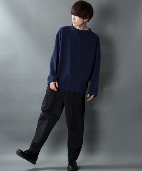 SITRY(シトリー)の「Cut georgette wide mock neck pullover/カット ジョーゼット ワイドモックネック プルオーバー(Tシャツ/カットソー・メンズ・ブラウン/ネイビー/ブラック/グレイッシュベージュ/オフホワイト・M/L)」の19枚目の写真