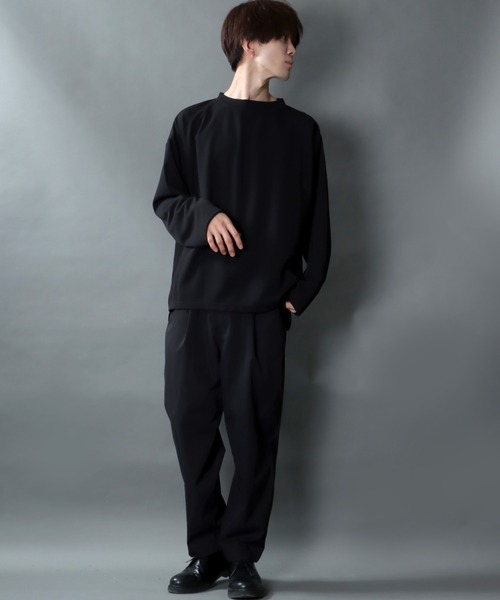 SITRY(シトリー)の「Cut georgette wide mock neck pullover/カット ジョーゼット ワイドモックネック プルオーバー(Tシャツ/カットソー・メンズ・ブラウン/ネイビー/ブラック/グレイッシュベージュ/オフホワイト・M/L)」の18枚目の写真