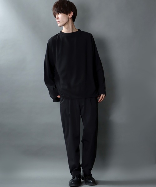 SITRY(シトリー)の「Cut georgette wide mock neck pullover/カット ジョーゼット ワイドモックネック プルオーバー(Tシャツ/カットソー・メンズ・ブラウン/ネイビー/ブラック/グレイッシュベージュ/オフホワイト・M/L)」の17枚目の写真