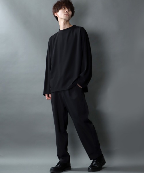 SITRY(シトリー)の「Cut georgette wide mock neck pullover/カット ジョーゼット ワイドモックネック プルオーバー(Tシャツ/カットソー・メンズ・ブラウン/ネイビー/ブラック/グレイッシュベージュ/オフホワイト・M/L)」の16枚目の写真
