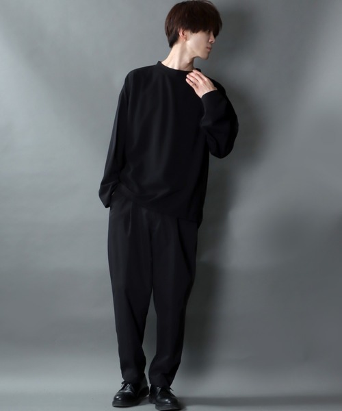 SITRY(シトリー)の「Cut georgette wide mock neck pullover/カット ジョーゼット ワイドモックネック プルオーバー(Tシャツ/カットソー・メンズ・ブラウン/ネイビー/ブラック/グレイッシュベージュ/オフホワイト・M/L)」の15枚目の写真